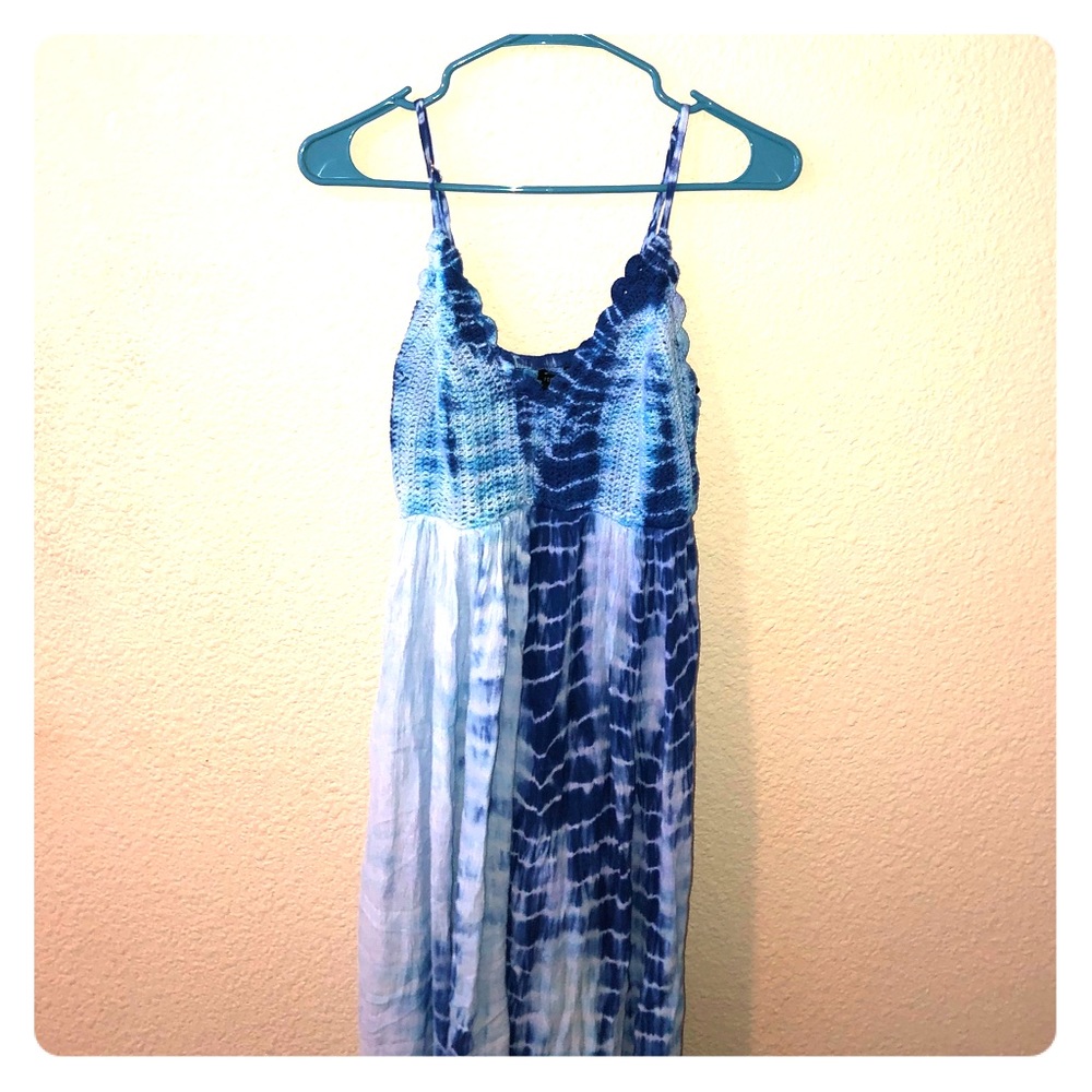 Tie dye boho maxi dress